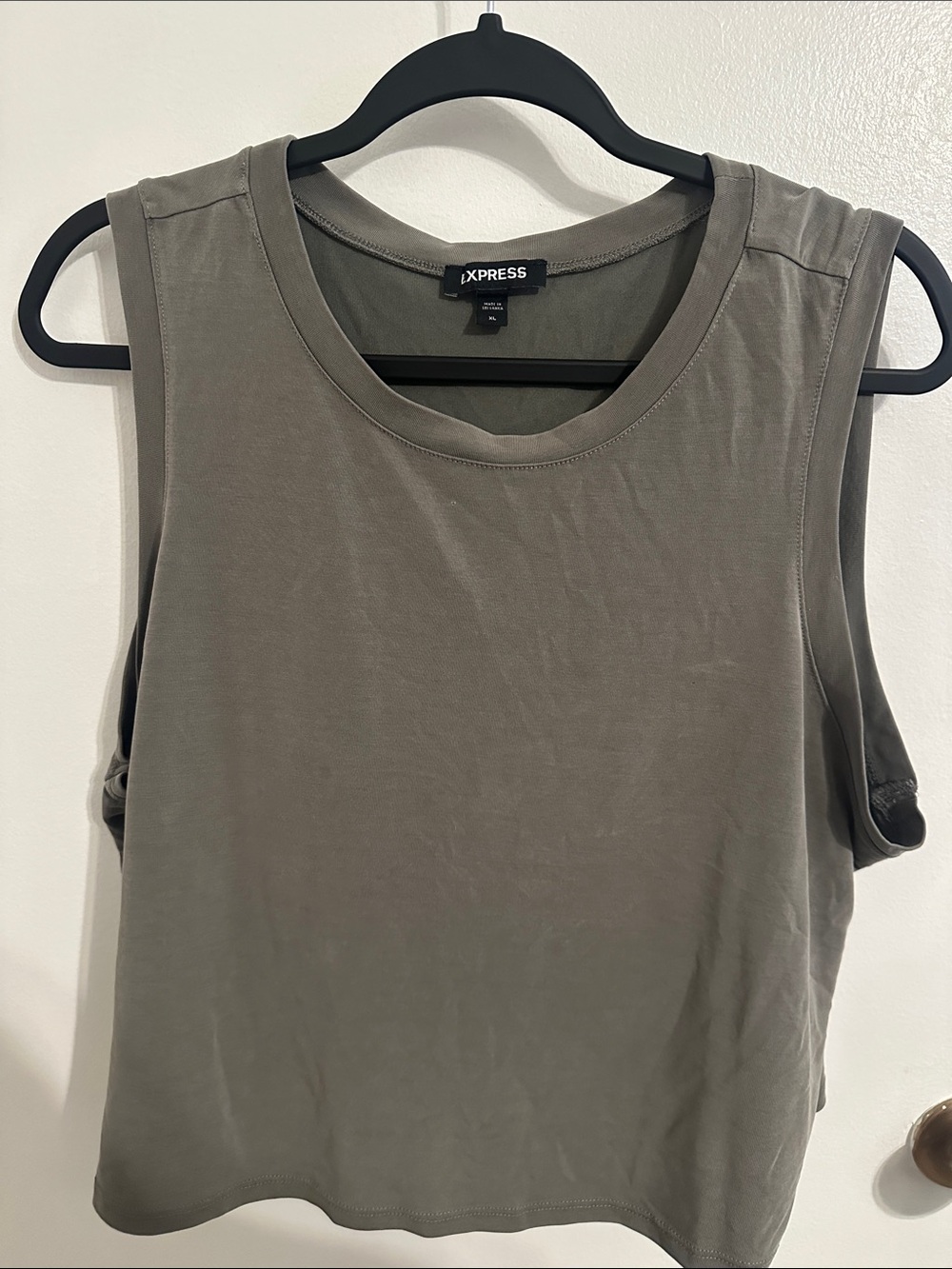 Express Olive Green Sleeveless Tank Top